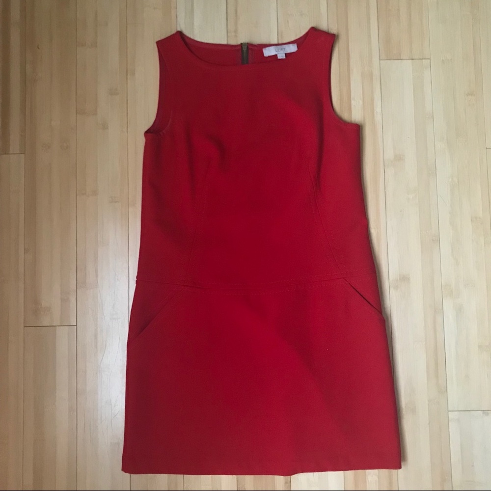 LOFT Red sheath dress